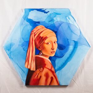 Girl with a pearl earing print